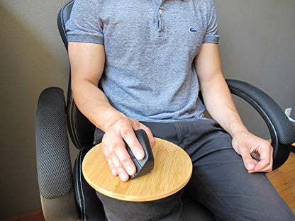 MOJO Beanbag Ergonomic Mousepad - Comfortable Mouse Pad for Sofa, Bed, Lap, Couch, and Anywhere Else (Bamboo Wood) - color: Bamboo Wood