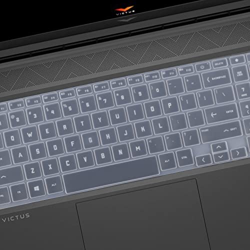 Keyboard Cover for 2026-2023 HP Victus 15 Gaming Laptop 15z-fb300 15t-fa200 15-fa2082wm 15-fb3001nr 15-fa2013dx 15-fa0033dx 15-fb3093dx 15-fb2063dx 15-fb2082wm 15-fb2063dx 15-fa1082wm 15-fb3025nr - color: Clear