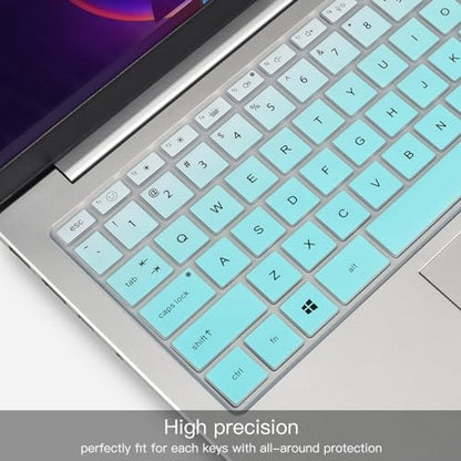 Keyboard Cover for 2023 14" HP Envy 2-in-1 14t-es000 14-es0013dx 14-es0033dx, HP 14" Laptop 14-ep 14-em 14t-ep000 14z-em000 14-ep000 14-ep0097nr 14-ep0145cl 14-em0047nr Keyboard Protector Skin - color: Ombre Mint