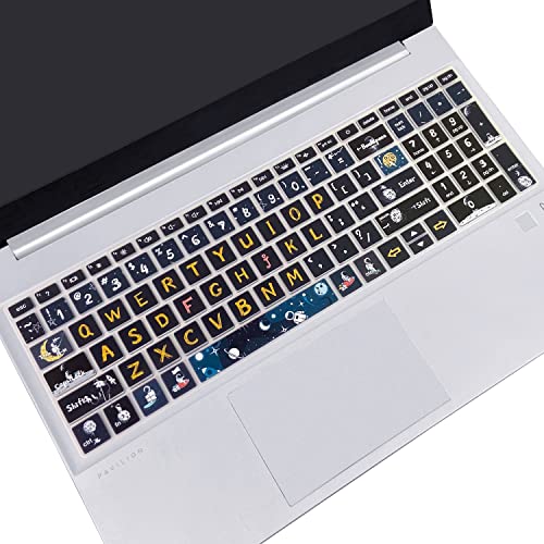 Silicone Keyboard Cover for 15.6 HP Laptop 15-fc 15-fd 15t-fd 15z-fc/HP Pavilion 15-eg 15t-eg 15-eh 15-er, 17z-ca 17-cn 17-cp 17z-cp Model Series,Spaceman - color: Spaceman