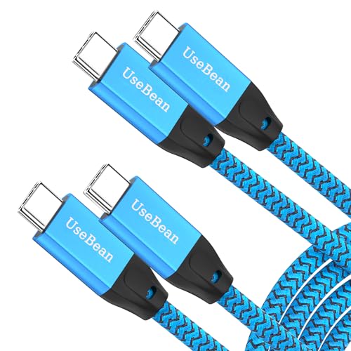 UseBean USB C to USB C Cable 100W 3.3FT(2 Pack), 4K Video USB C 3.2 Gen 2X2 20Gbps Data Cable, Type-C PD Fast Charging Cord for iPhone 15, MacBook, iPad Pro, Galaxy S24/S23 Ultra, Switch, Pixel - color: Blue, size: 3.3FT(2PACK)