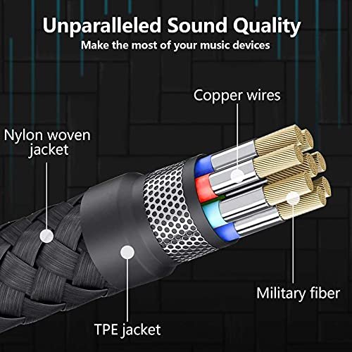 USB to 3.5mm Jack Audio Adapter, USB to Headphone Jack Adapter Cable with TRRS 4-Pole Mic-Supported, External Stereo Sound Card for Headphone, Mac, PS4, PC, Laptop, Desktops