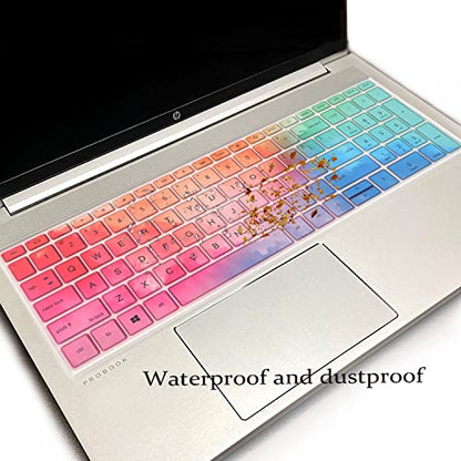 Keyboard Cover for 15.6 inch HP ProBook 450 G8 G9 G10/ 455 G8 G9 G10/ 650 G8/HP Zbook Power G8 G9 Keyboard Skin(NOT fit HP ProBook 450/455/650 G6 G7)-Colorful - color: Colorful