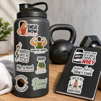10Pcs Personal Trainer Stickers Fitness Motivation Vinyl Decals Waterproof Personal Trainer Sticker Pack for Laptop Water Bottle Journal, Gym Gift for Trainers Clients Athletes - color: Personal Trainer