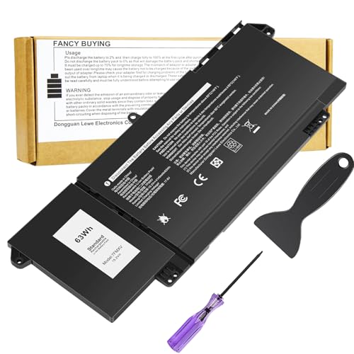7FMXV Laptop Battery for Dell Latitude 5320 7320 7420 7520 Latitude 5320 2-in-1/7320 2-in-1/7420 2-in-1 P133G P134G P135G P136G P138G P139G P110F 9JM71 4M1JN 1PP63 727CG HDGJ8 MHR4G TN2GY 0TN2GY - size: 10*4.09*0.24inch 7FMXV