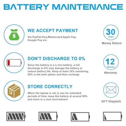 Futurebatt 07KRV Laptop Battery Replacement for Dell Latitude 5430 5530 Precision 3570 P104F P104F005 P137G P137G004 Series M69D0 H4PVC 0H4PVC Y86WG 0Y86WG 08WRCR 078FWY 4FVJG O7KRV - size: 07KRV 11.38 4.53 0.73in