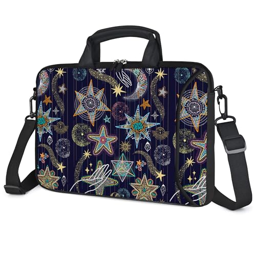 10 inch Messenger Bag Carrying Case with Handle Accessory Pocket Fits 7 to 10-Inch Laptops/Notebook/Kids Tablet (7-10.2 inch, Stars) - color: Stars, size: 7-10.2 inch