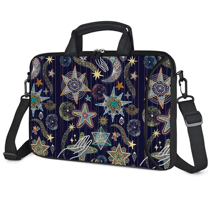 10 inch Messenger Bag Carrying Case with Handle Accessory Pocket Fits 7 to 10-Inch Laptops/Notebook/Kids Tablet (7-10.2 inch, Stars) - color: Stars, size: 7-10.2 inch