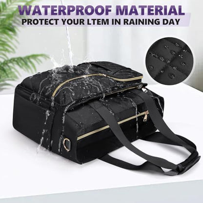 SDYSM Teacher Tote Bag 15.6 inch Laptop Bag Work Bags for Women Nurse Tote Professional Computer Messenger Shoulder Bags Laptop Briefcase for Office, College, Nursing, Black - color: Black