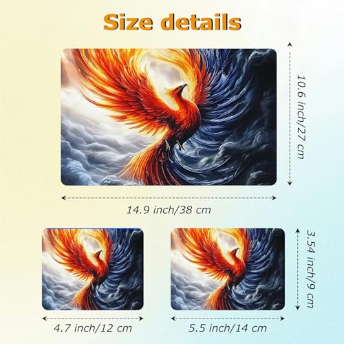 Universal Laptop Skin Sticker with 2 Wrist Pad Decals, 3-Piece Removable Vinyl Laptop Cover, Supernatural Bird Waterproof Anti-Scratch, Easy-Trim Fit for 13.3" 14" 15.6" Laptops - color: Supernatural Bird