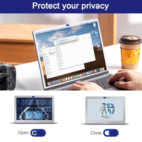 Privacy Cover Slider Stickers for Laptop Tablet Phone Front Area Adhesive Tabs for Office Study Meeting Device Use 1.0 x 0.4 Inch(blue) - color: Blue-5 PCS