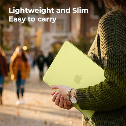 EooCoo Case for MacBook Neo 13 inch 2026, Scratch Resistant, Crystal Citrus | Lightweight, Sturdy, Easy Snap-On, Against Scratches & Everyday Bumps, Model A3404 with A18 Pro Chip - color: Crystal Citrus, size: Neo 13-inch