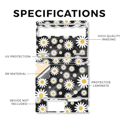Glossy Glitter Laptop Skin Compatible with Lenovo Legion 5 Gaming Laptop (15IRX9) 2024 - Daisies - Premium 3M Vinyl Protective Wrap Decal Cover - Easy to Apply | Crafted in the USA - color: Daisies, size: Legion 5 Gaming (15IRX9) 2024 Full Cover Skin, sty