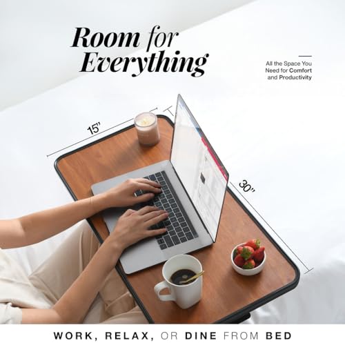 Medical king Adjustable Overbed Bedside Table with Wheels Bed Desk Over Bed with Wheels Hospital Table for Hospital and Home Use