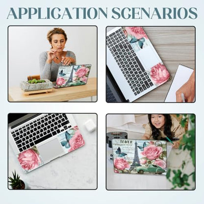 SUPERDANT Laptop Skin Sticker Tower and Rose Laptop Decals Personalized Universal Notebook Computer Wrap Vinyl Skin Stickers Cover Art Decal Removable 12-15.6 Inch Waterproof Scratch-Resistant Gifts - style: Tower And Rose