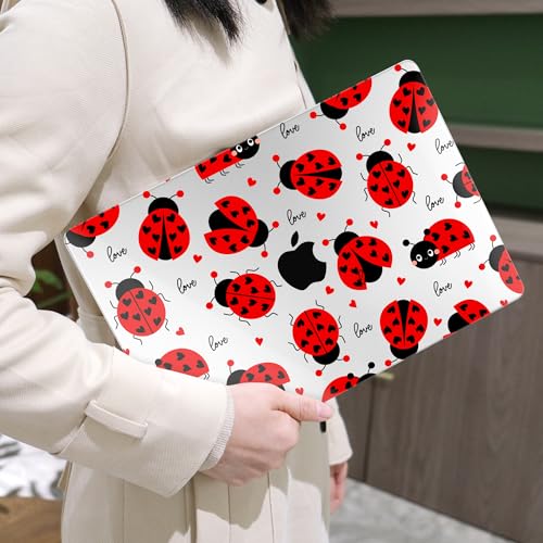 MEEgoodo for M2 MacBook Pro 13 inch Case 2022 2021 2020,Crystal Cover Fit Model A2338 M2/M1 A2251 A2289,Clear Case for 13.3-inch Laptop,Hard Shell for MacBook Pro M2, Cute Ladybug - color: Cute Ladybug