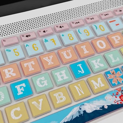 Keyboard Cover for HP 14" Laptop/HP Pavilion x360 14M-BA/CD 14M-DH 14-BF 14-cm 14-CF 14-DF 14-dk 14-DS 14-dq 14-FQ Series, 14-dq0020nr/dq0030nr, 14-fq1025nr/fq0033dx, Sakura - color: Sakura