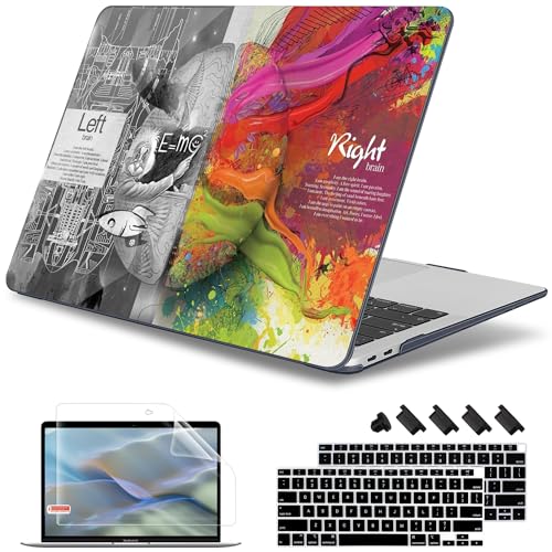 May Chen Compatible with New MacBook Air 13 inch Case 2021, 2020 2019 2018 Release Model: M1 A2337 A2179 A1932, Plastic Hard Shell Case Cover for Mabook Air 13 inch with Retina Dispaly, Brain - color: Brain