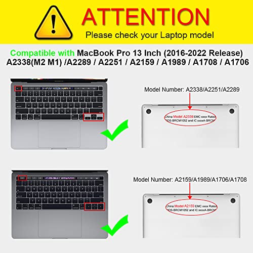 Fintie Hard Shell Case for MacBook Pro 13 Inch, Crystal Pink | A2338(M2 M1) A2251 A2289 A2159 A1989 A1706 A1708 (2016-2023) with/Without Touch Bar, Snap-On Cover, Lightweight - color: Crystal Pink, size: Pro 13 Inch