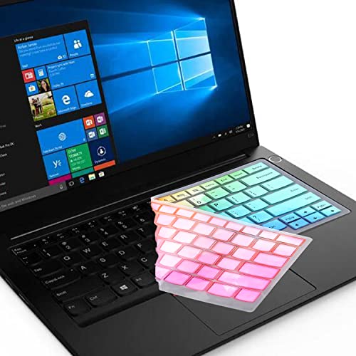 Keyboard Cover for 14" Lenovo Thinkpad T14 Gen 2/1, E14 Gen 4/3/2, T14s Gen 2/1, L14 Gen 3/2, Thinkpad T495 T490 T480S T480 T470, ThinkPad P14s, X1 Carbon 8th/7th/6th, X1 Extreme Gen 3/2-Colorful - color: Colorful