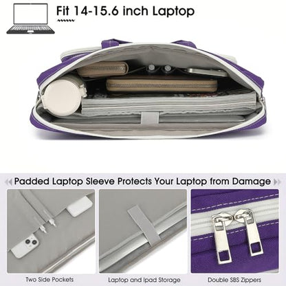 15-15.6 inch Laptop Shoulder Bag, for MacBook Pro 16, Hp Lenovo Dell 14 inch Waterproof Messenger Bag Case Sleeve (purple) - color: Purple, size: 15 inch/15.6 inch