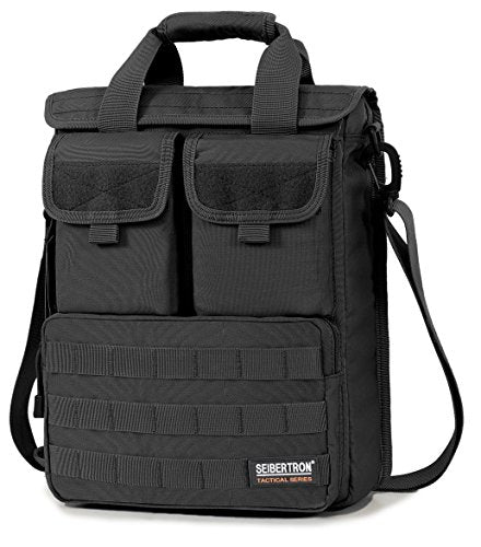 Seibertron Pro-Multifunction Shoulder Messenger Bag Fit for 14.1" or 17.3" Laptop - color: Black New Style