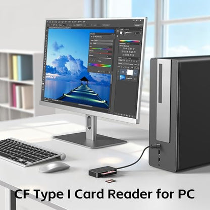 SD Card Reader, CF Card Reader USB C, Memory Stick Pro Duo Reader | Memory Card reader USB for SD MicroSD Compact Flash MS M2 for PC Camera Laptop iPhone 17 17e Air 16 Pro Max Mac Galaxy S26