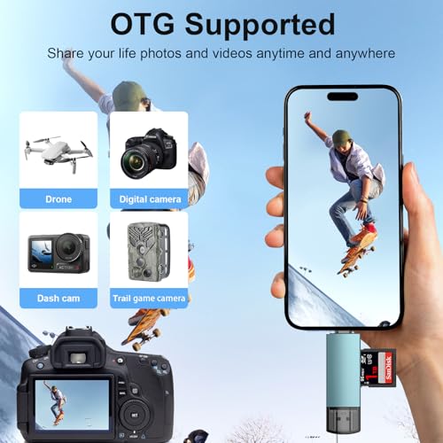 SD Card Reader USB C, Dual Slots USB 3.0 Type C to Micro SD Card Adapter for Samsung Galaxy S26 S25 Ultra FE S25+ S24,Laptop,PC,MacBook Pro/Air, Memory Card Reader Compatible with SD,MicroSD,SDHC,SDXC