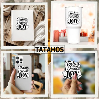 (3Pcs) Today I Choose Joy Sticker Inspirational Quote Vinyl Decal Waterproof Positive Mindset Stickers Motivational Aesthetic Decal Laptop Water Bottle Journal Planner Gifts Women Teens Friends 3 Inch - color: Choose Joy