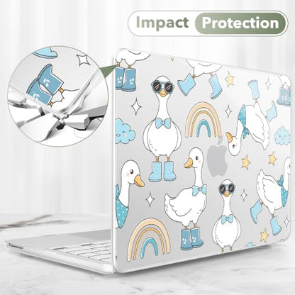 Compatible with MacBook Neo 13 inch (2026 Release A3404) (A18 Pro) with Liquid Retina Display, Printed Slim Protective Case with Screen Protector & Keybaord Cover, Goose - color: Goose