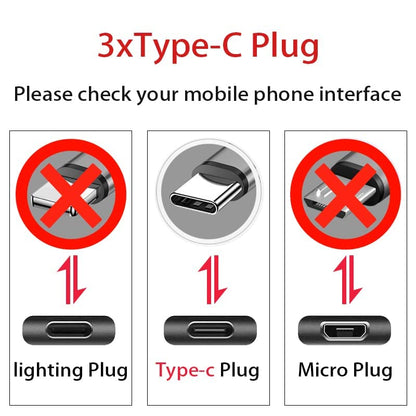 GELRHONR 2Pack USB C Splitter Cable, 3 in 1 USB C Multi Charging Cable, Nylon Braided 5A Fast Charge Cord, Compatible with Mobile/Android and More (2 Pack 7.8inch) - size: 2 Pack 7.8inch