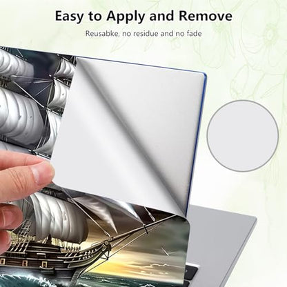 Laptop Skin Sticker Decal, Universal Reusable Vinyl Laptop Cover for 12" 13" 13.3" 14" 15" 15.4" 15.6" Notebook PC, Waterproof Scratch-Resistant with 2 Wrist Pads, Easy to Apply & Remove,Art Ship - color: Art Ship