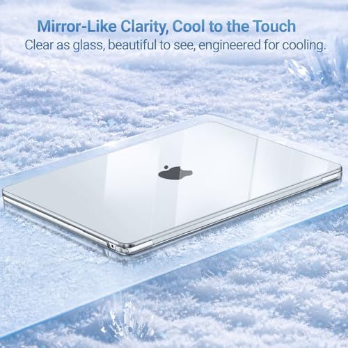 MOSISO Compatible with MacBook Air 15 inch Case M5 M4 M3 M2 2026 2025-2023 | Model A3448 A3241 A3114 A2941, Scratch-Resistant Ultra-Thin Protective Hard Shell Case Cover, Crystal Clear - color: Crystal Clear