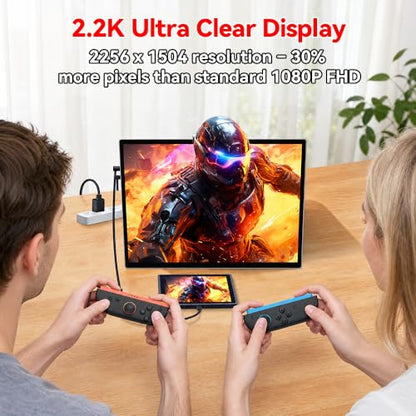 S135 13.5 Inches Portable Monitor for Switch/Switch 2 Laptop | 2256*1504P Travel Mini Monitor IPS Display 100% sRGB Built-in Speakers Mini HDMI for PC Desktops Office Xbox PS4/5 Console - size: 13.5"