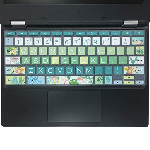 Silicon Keyboard Cover for 11.6" Lenovo Chromebook C330 C340, Flex 11, 100e 300e 500e N20 N21 N22 N23, 14" N42 N42-20, Flamingo - color: Flamingo