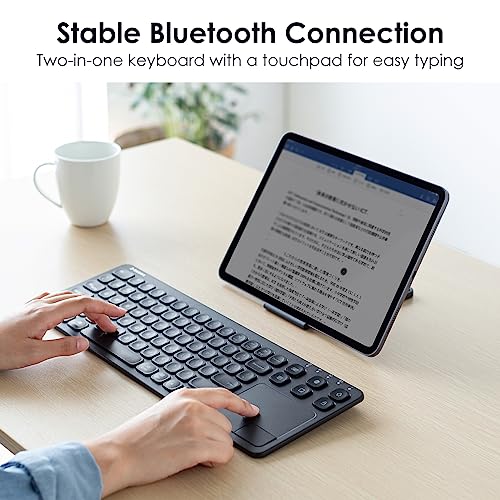 SANWA 3 in 1 Wireless Handheld Mouse + Bluetooth Touchpad Keyboard Set, Presentation Clicker, Remote Air Mouse with Scroll, Portable Finger Mice, Rechargeable Trackpad for Mac, PC, Laptop, Phone, Tabl