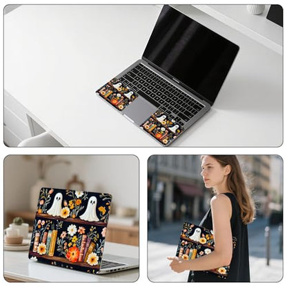 Aesthetic Laptop Skin Sticker, Apparitions on Floral Shelves Waterproof Vinyl Laptop Decal, Removable Bubble Free, Reusable Protective Cover for 13 14 15 15.6 Inch - color: Apparitions on Floral Shelves