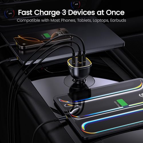 AOHI 165W Laptop Car Charger Adapter 140W PD 3.1 Fast Charging USB C Charger+USB 4 2.0 Cable 6.6FT with up to 120Gbps Bandwidth Boost Dual 8K/4K Display 240W PD 3.1 Fast Charging
