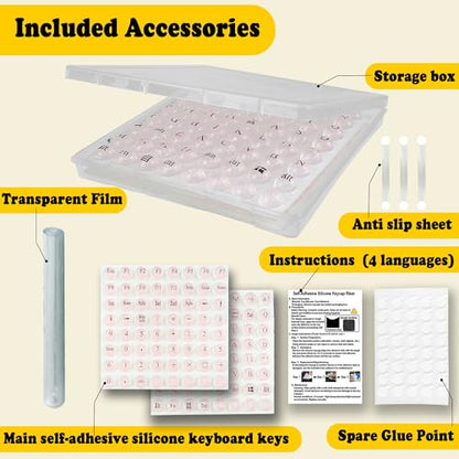 Generic Laptop Keyboard Cover for Long Nails with Raised Keys, Compatible with HP/DELL/Mac/Lenovo/Acer/Asus/Samsung12-18" Notebook Computer (Cat Eye)
