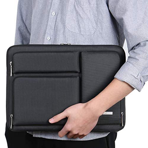 Lacdo 360° Protective Laptop Sleeve Case for 14 inch New MacBook Pro M5 Pro/Max A3426 A3427 (2026), M5/M4/M3/M2/M1 A3434 A3112 A3401 A3185 A2918 A2992, 13.8 inch Surface Laptop 7th Computer Bag, Black - color: Black, size: New MacBook Pro 14 Inch