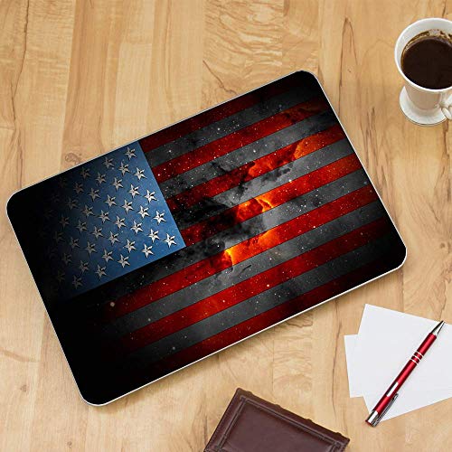 Flags | Custom Fit Made to Order Laptop Notebook Skin Vinyl Sticker Cover Decal Fits 13.3" 14" 15.6" 16" HP Lenovo Apple Mac Dell Compaq Acer Dark Distressed American Flag Sky Stars Galaxy - color: Style 8