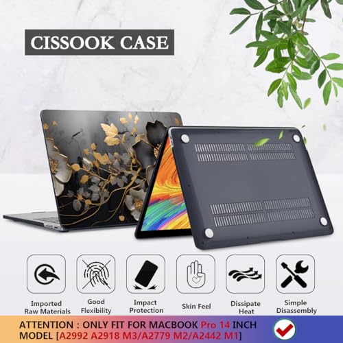 CISSOOK Compatible with MacBook Pro 14 inch Case 2026 2025 2024 2023 2022 | A3434 A3427 A3426 A3112 A3185 A3401 A2918, 5in1 Kit Hard Shell Case for MacBook Pro 14 M1 M2 M3 M4 M5, Abstract Oil Painting - color: 14inch-Abstract oil painting