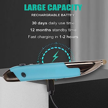 Wireless Pen Mouse, Rechargeable 2.4G Dual Mode Handwriting Stylus with Touch Head for PC Laptop iOS (Blue) - color: Blue