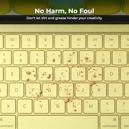 EooCoo Keyboard Cover Skin for MacBook Neo, Pro 14/16, Air 13/15, Citrus | Invisible, Anti Fingerprints & Dust, for 2026-2021 M5-M1 Pro/Max MacBook Pro 14/16, M5-M2 MacBook Air 13/15, MacBook Neo 13 - color: Citrus Clear