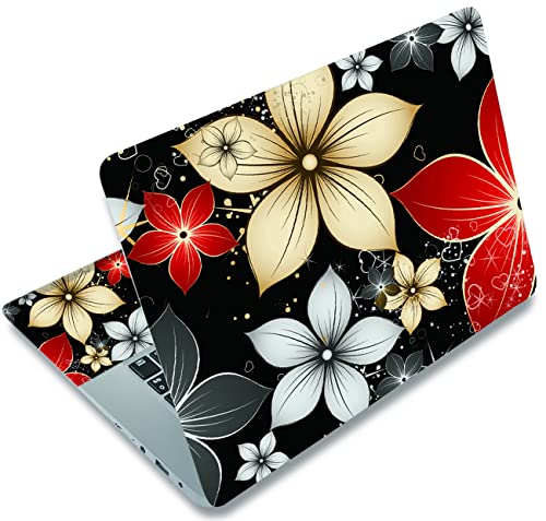 Laptop Notebook Skin Sticker Cover Decal Fits 12 13 13.3 14 15 15.4 15.6 inch Laptop Protector Notebook PC | Easy to Apply, Remove and Change Styles (Flowers) - color: Flowers