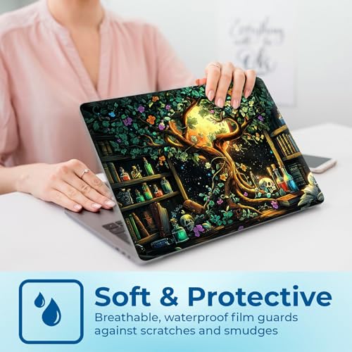 Reusable Universal Laptop Skin Sticker, Cut to Fit for 11.6–15.6 Inch Laptops, Waterproof Protective Film, No-Residue - Magic Tree - color: Magic Tree