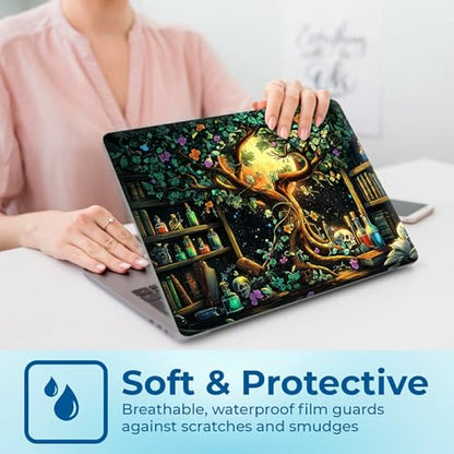 Reusable Universal Laptop Skin Sticker, Cut to Fit for 11.6–15.6 Inch Laptops, Waterproof Protective Film, No-Residue - Magic Tree - color: Magic Tree