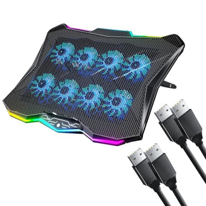 AICHESON AA3 Gaming Laptop 8 Cooling Fans and 2 x 1.3m USB A to A Cables Set