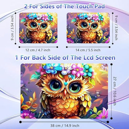 Laptop Skin Sticker Decal Cover,Owl with Big Eyes | DIGTIALL Universal Laptop Skin Sticker, Waterproof Removable Notebook Decal Protector Cover for 12 13 14 15 Inch Laptops - color: Owl With Big Eyes
