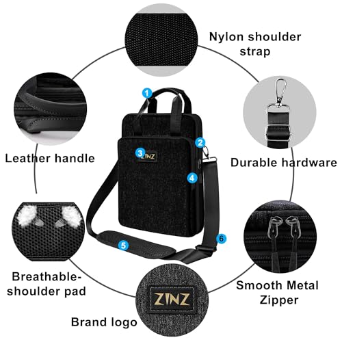 Laptop Case 12.9 13 Shoulder Bag, Expandable Handbag with Valuables Compartment Compatible with MacBook Air/Pro/Neo 13" M5/M4/M3/M2/M1, iPad 12.9/13/11, Water-Resistant & Shockproof,B01K01 - color: B01k01, size: 13"